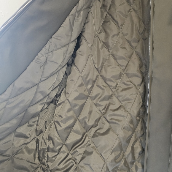 Good American Faux Leather Chore Zipper Front Collared Jacket Size 2 XL NW0T - Picture 5 of 10